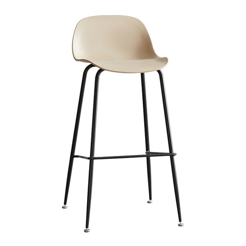 新品简约吧椅靠背高脚椅子铁w艺吧椅酒吧椅北欧高脚凳奶茶店咖啡