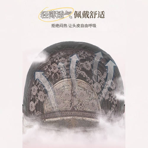 新品美宿(meisu)q前蕾丝假发女长发仿真发全头套式假发套中分八