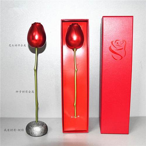 极速玫瑰花金属首饰n项链戒指包装情人节礼物礼盒盒饰品底托礼品