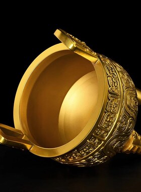 新品铜鼎摆件三足鼎香炉鼎盛千秋圆D鼎大号办公室开业礼品玄关装