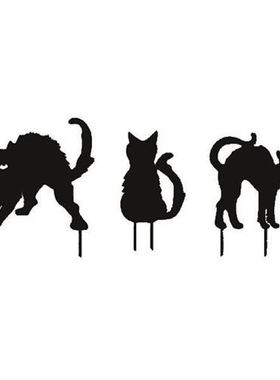 极速Yard Decor Halmloween Black Silhouette Yard Signs Hallow