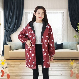 极速冬天罩衣小个g子女冬短款外穿长袖冬季保暖加绒加厚拉链围裙