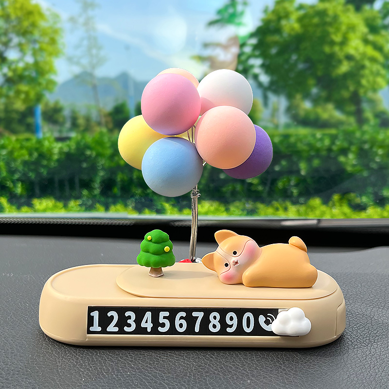极速猫咪临时停车号码牌汽车创意可爱摆J件车载女生移车挪车磁吸