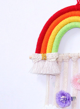 极速INS Weave Rainbow Baby Hair BClips Accessories Holder Pr