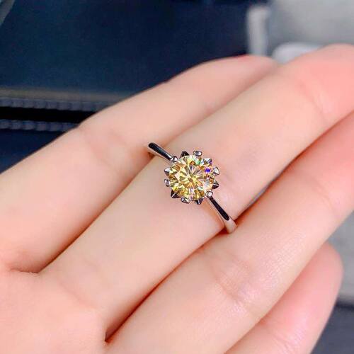极速2 carat goldemn zircon simulation citrine simple tempera