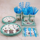 Dog Theme Paper 极速The Party Pet OPaper Cups New Plates Pul