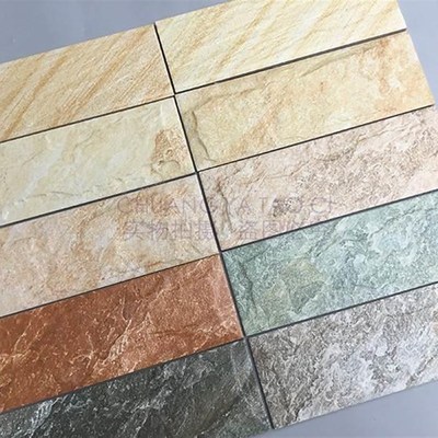 极速复古自然石喷墨别墅外墙t砖100x300仿古磁砖仿石材通体砖墙面