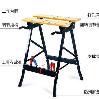 极速多功能折叠倒装n木工工作台木工桌子推台锯可携式木工锯台装