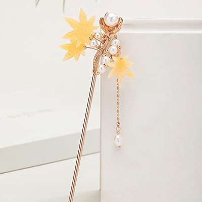 极速Retro Maple Leaf Hair vStick Ancient Court Hairpin Tasse