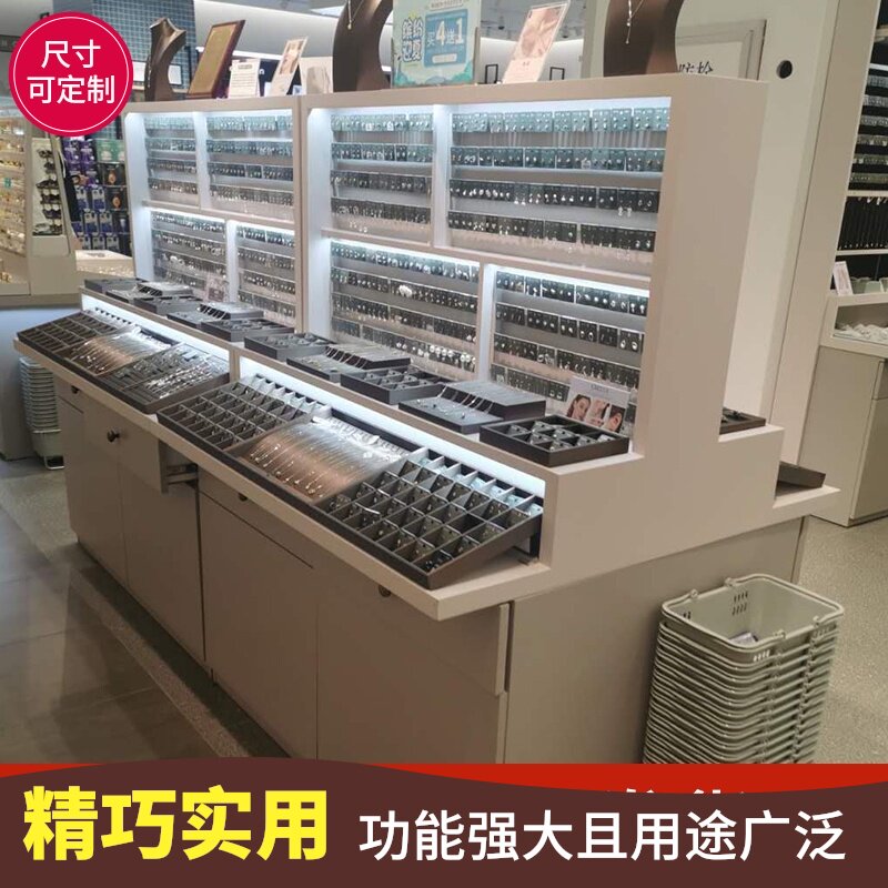 新品项链耳环展示架饰p品店铺货架专用摆台双面中岛柜头饰发箍精