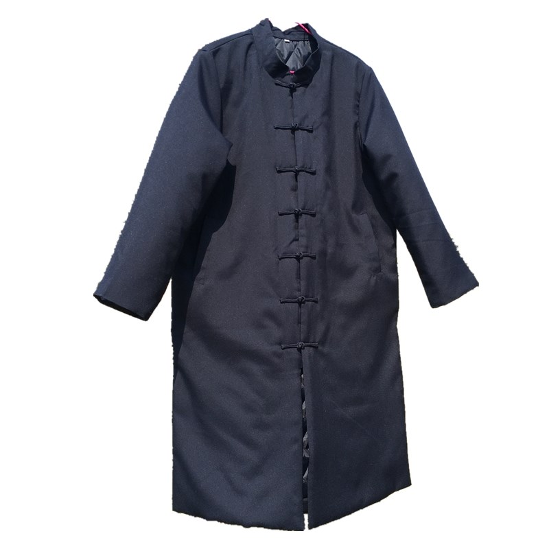 极速道家斜襟长褂对襟长袍道袍道服道士练功服冬季长袍.加厚款棉