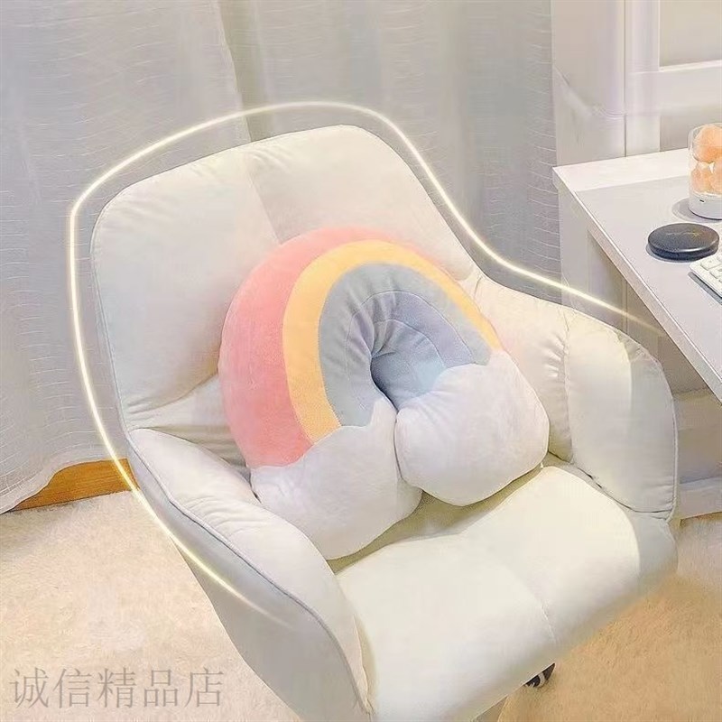 极速卧室软包舒适美甲化妆台椅子 轻奢简约带滑S轮靠背升降办公电