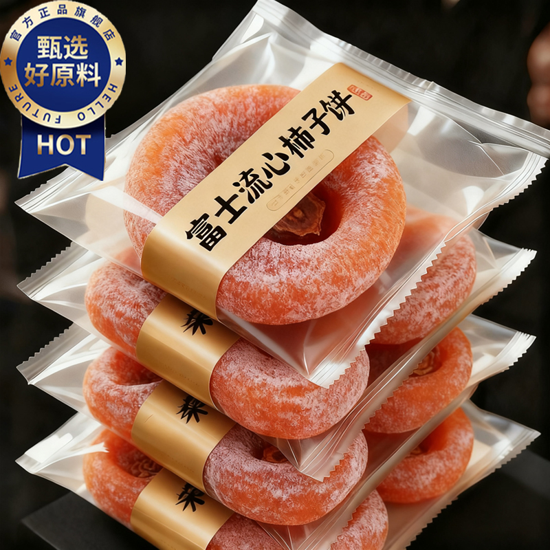 央妈推荐富平流心柿饼官方旗舰店正宗独立包装霜降流心吊柿子饼