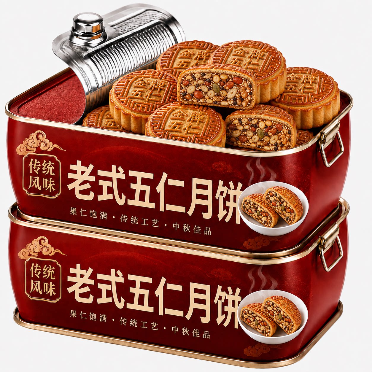 传统老式五仁月饼官方旗舰店苏氏五仁月饼正宗老字号中秋佳节必备图片