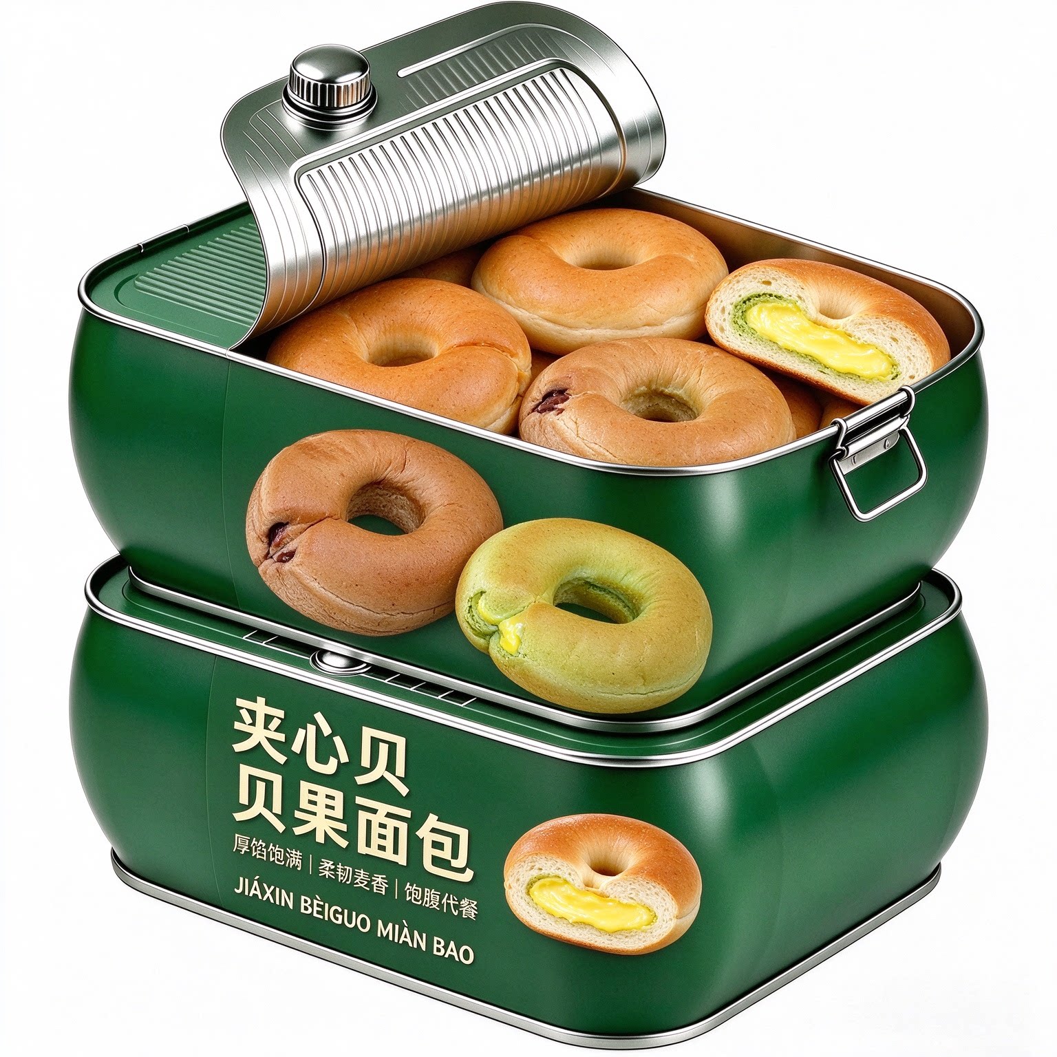 贝果夹心面包早餐夹心欧包代餐健康营养休闲小零食品官方旗舰店