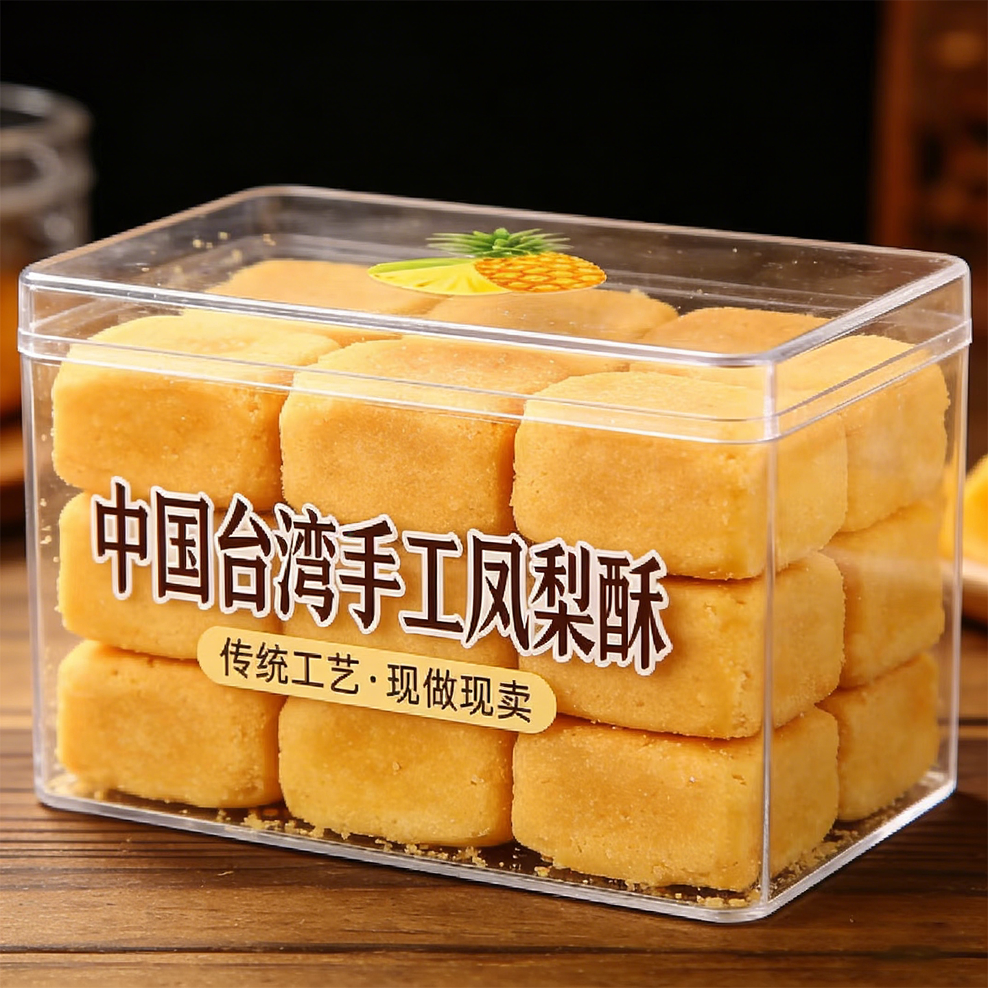 台湾正宗凤梨酥铁盒子官方旗舰店老字号中式糕点休闲零食小点心