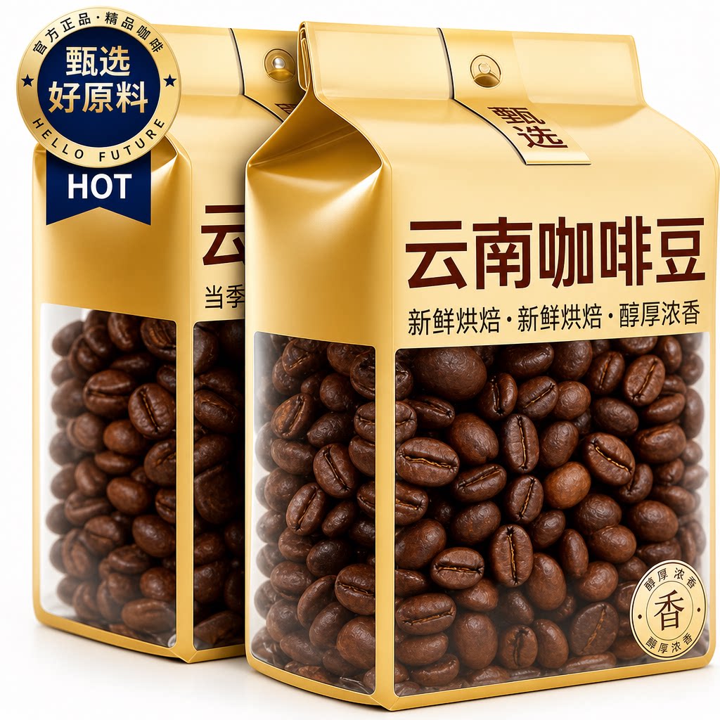 云南咖啡豆排行榜第一名阿拉比卡意式口味高端正品低因手冲咖啡粉图片