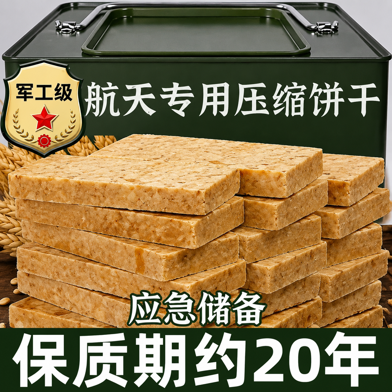 压缩饼干军粮正品旗舰店保质期20年独立包装无糖低脂食用压缩饼干