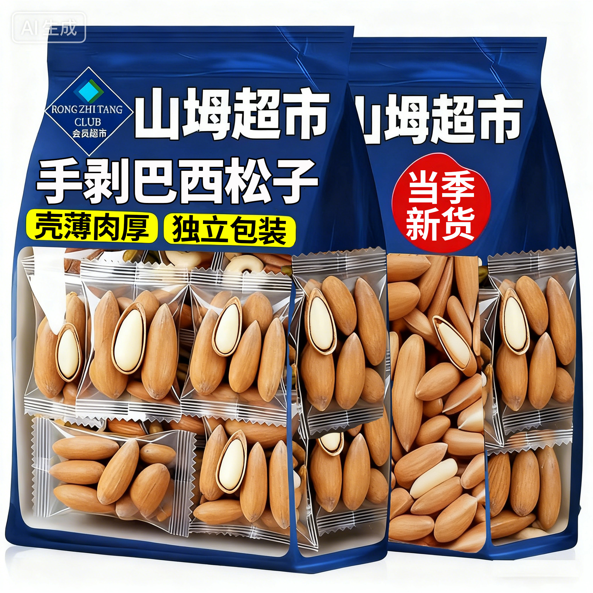 【山坶超市】巴西手剥松子独立装