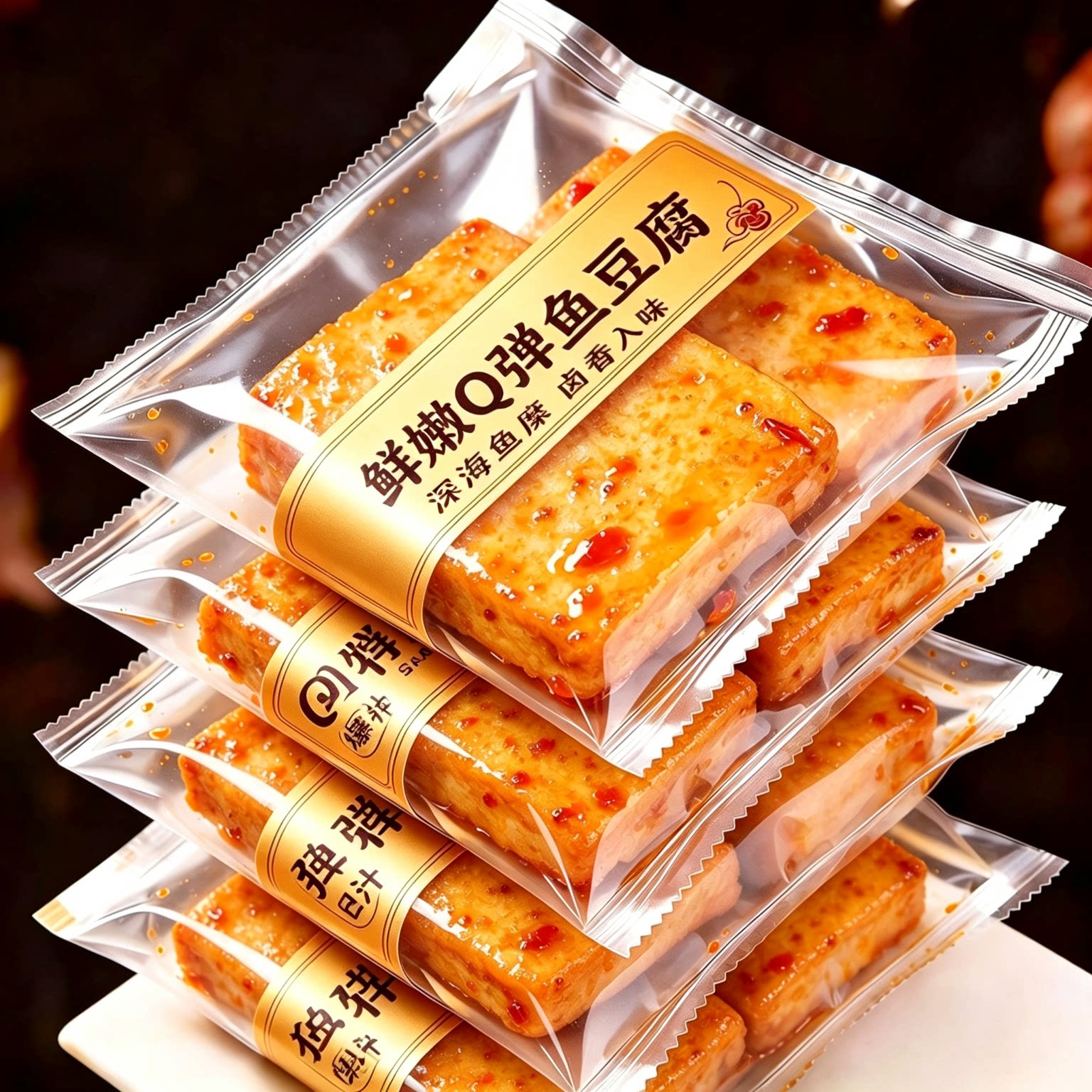深海鱼豆腐零食鲜嫩Q弹爽滑豆腐干官方旗舰店香辣卤香休闲小吃