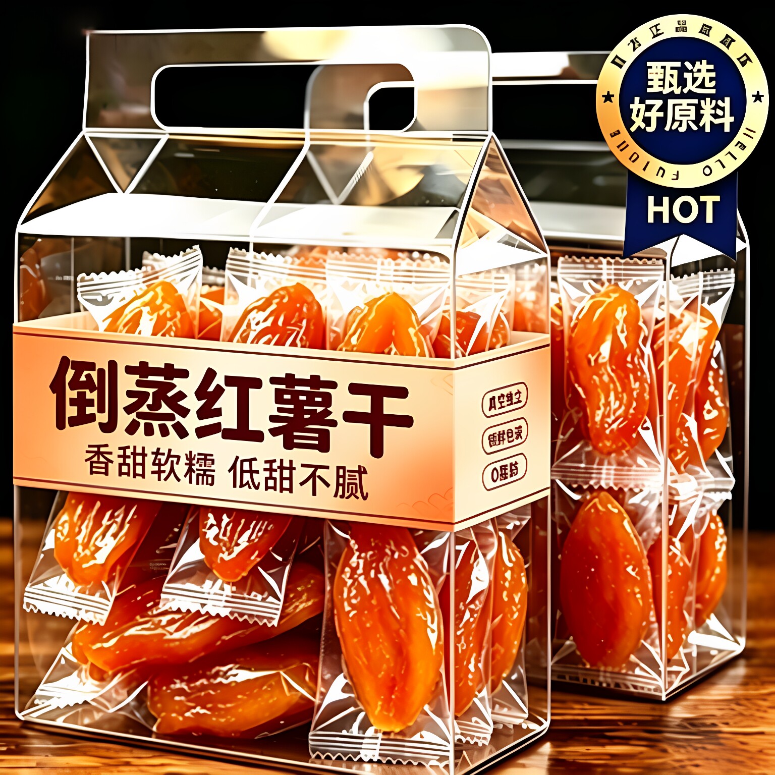 倒蒸红薯干农家自制地瓜无糖精健康小零食追剧解馋减0低脂卡热量