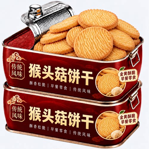 【特级品质】猴头菇饼干官方旗舰店正品无加蔗糖孕妇可吃零食新货