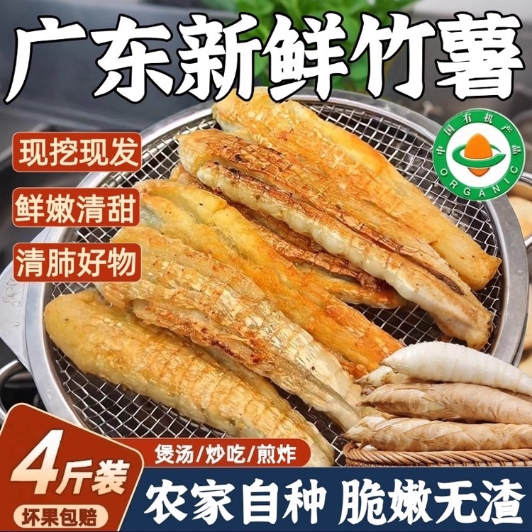 央妈推荐新鲜竹薯油炸竹薯脆专用现挖煲汤炒菜油炸广东特产网红款