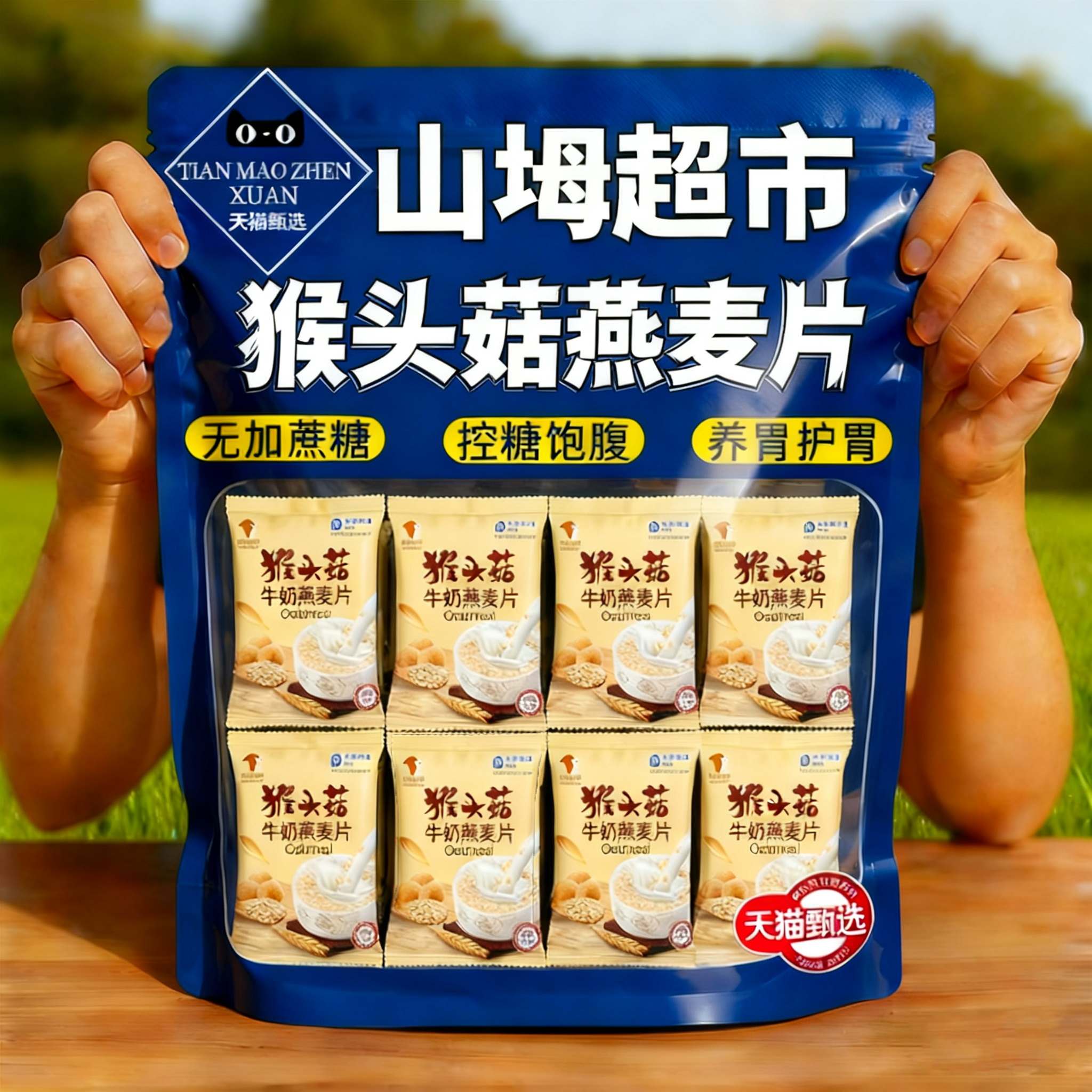 【山坶超市】猴头菇牛奶燕麦片