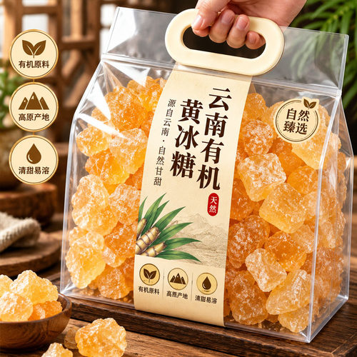 正宗云南有机黄冰糖老冰糖官方旗舰店纯甘蔗天然纯正泡茶泡酒专用