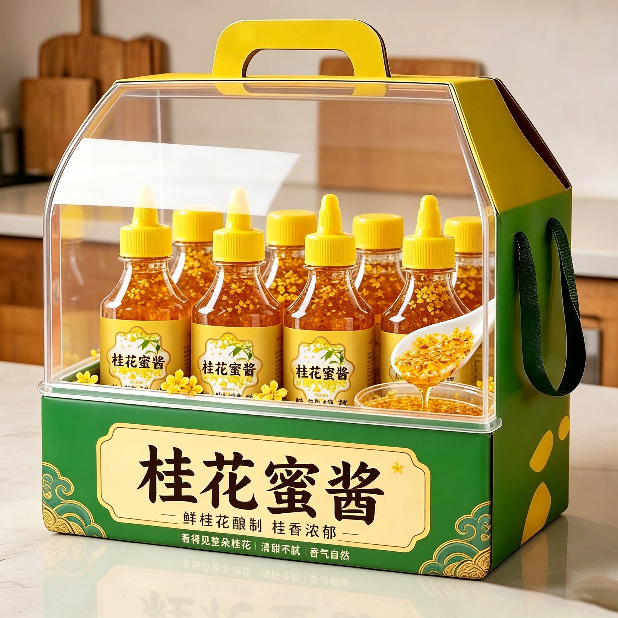 正宗桂花蜜酱0添加官方旗舰店商用桂花蜜糖浆果酱咖啡蜂蜜茉莉糖图片
