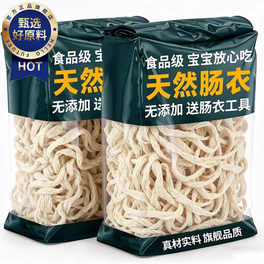 央妈推荐！天然猪肠衣灌香肠家用食品级肠衣儿童无添加烤腊肠血肠