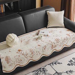 异形沙发垫冬季毛绒2025新款高级感直排一片式坐垫防滑皮沙发盖布