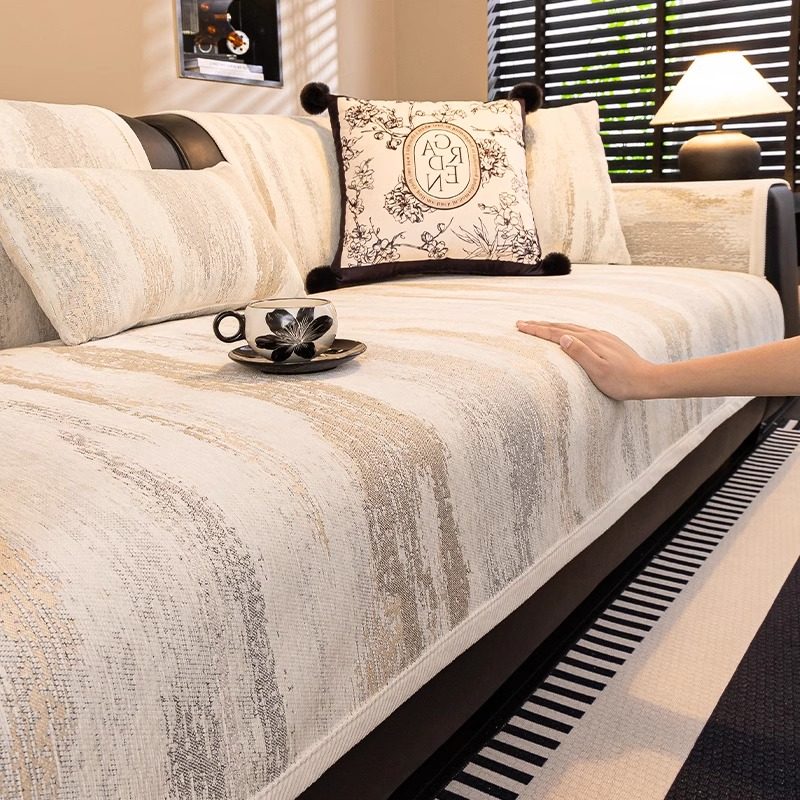 2025新款皮沙发垫子四季通用现代简约轻奢高级感坐垫固定防滑盖布