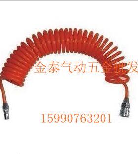 PE弹簧管 PE8*5 带接头12米 PE空压机软管 伸缩螺旋管气泵吹风管