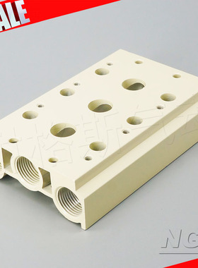 NGS耐格斯4V320系列电磁阀底座4V300M-2F3F4F5F6F7F8F9F10F