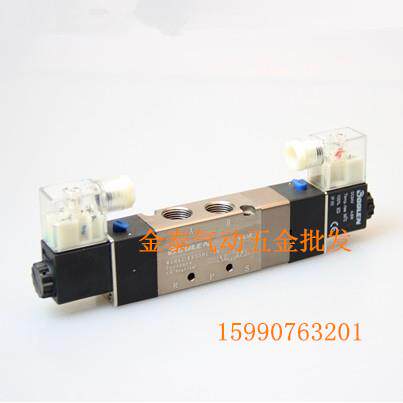 精品 电磁阀 4V430C-15 三位五通电磁阀 双线圈 双电控 换向阀