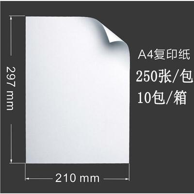 富城红瑞林复印纸高级电脑打印静电纸80G250张/包A4纸白纸10包/箱