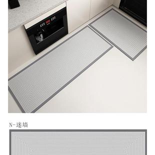 美拉德棕色厨房地垫防滑防油脚垫硅藻泥厨房地垫l形吸水防脏地毯