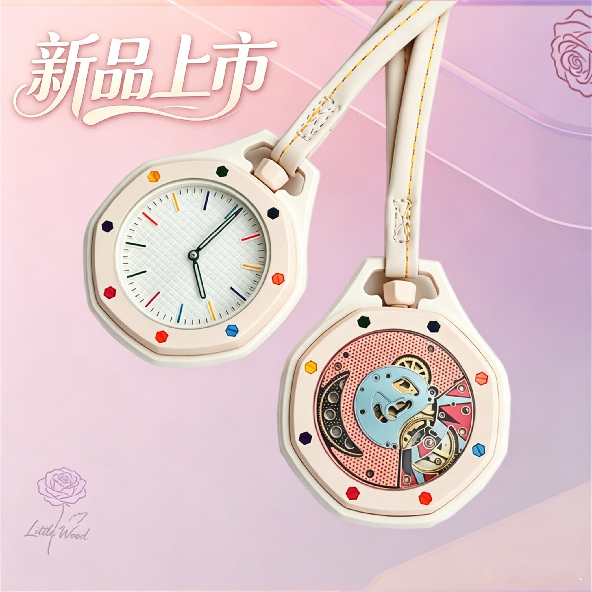 2026新款正品联名款创意怀表女小众轻奢个性防水石英挂坠式手表男