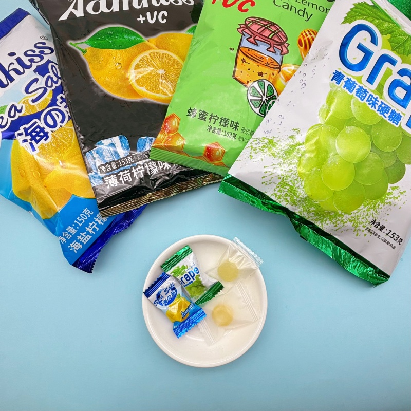ADM多口味海盐蜂蜜柠檬青提葡萄果汁硬糖前台招待糖零食糖果批发