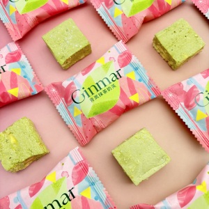 GINMAR青岚抹茶奶芙结婚喜糖网红糖果高颜值雪花酥休闲解馋小零食