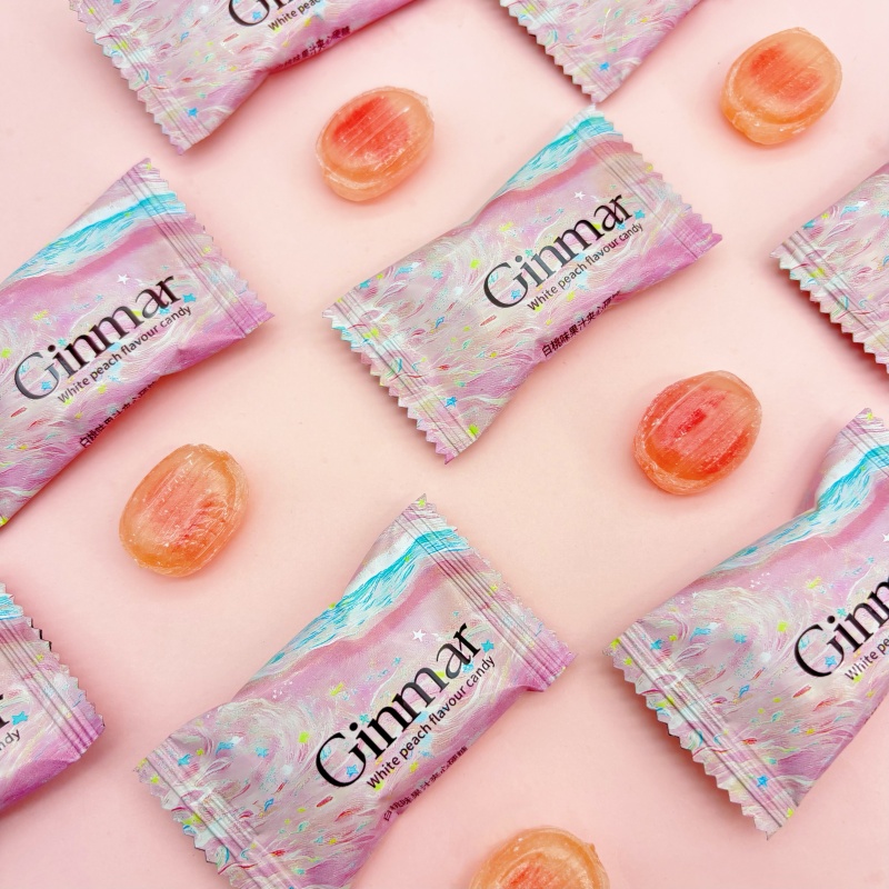 GINMAR金玛白桃味果汁夹心硬糖