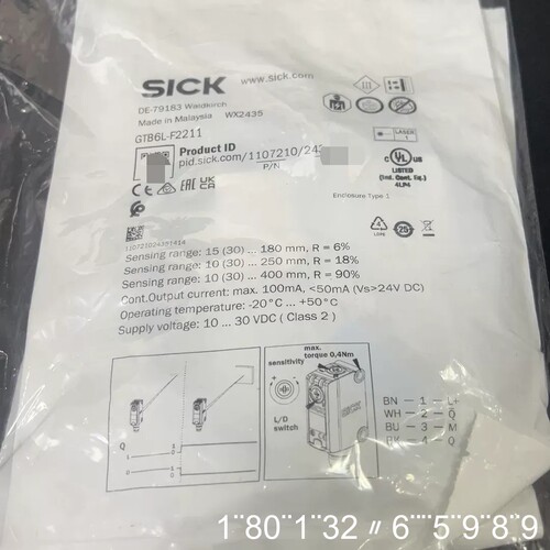 GTB6L-F2211光电传感器，马来西亚制造，