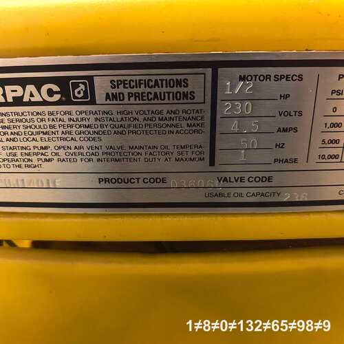 ENERPAC液压泵 PUJ1401E 正品议价