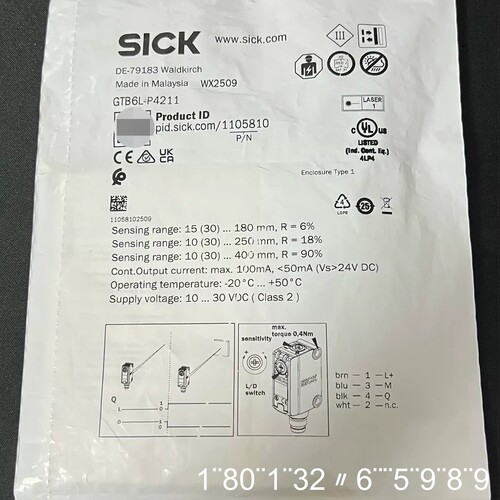 GTB6L-P4211光电传感器，马来西亚制造，