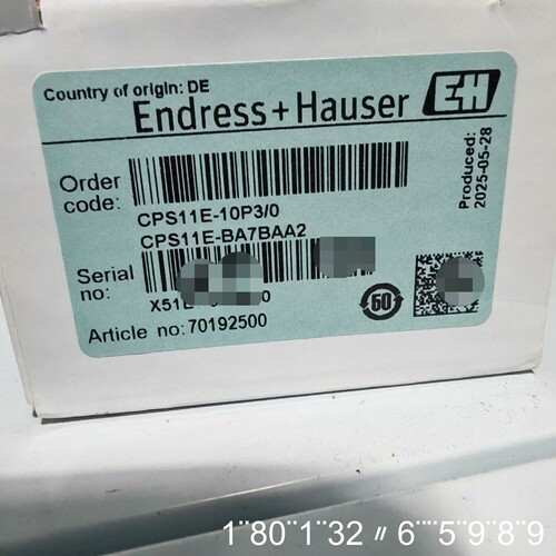 EH恩德斯豪斯PH电极，型号CPS11E-10P3/0