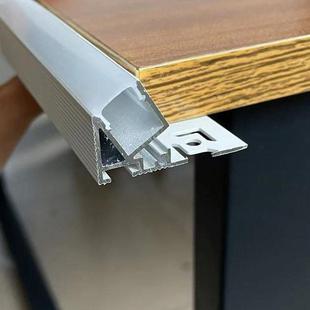 单边向上度斜出光边吊悬浮吊顶灯带线性灯免开槽洗顶反光灯槽