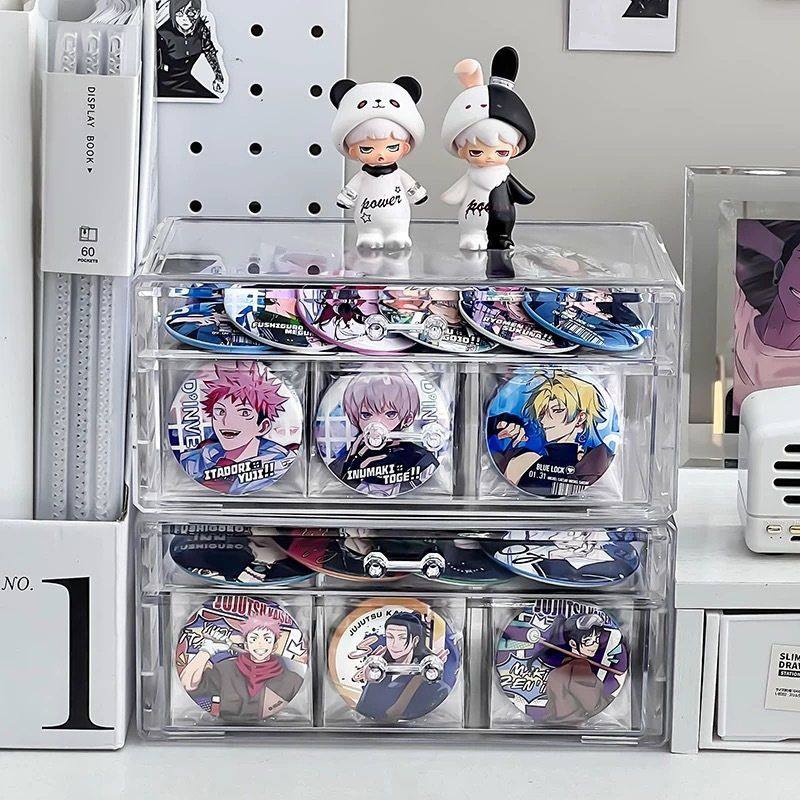 吧唧收纳盒透明亚克力动漫谷子展示架盒子手帐周边徽章胸针置物架,收纳整理,首饰盒,淘宝优惠券,粉丝福利购,淘宝优惠卷