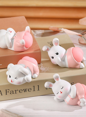 Q弹屁屁君可爱生肖兔子桌面摆件 办公室解压玩具好捏软弹屁股公仔
