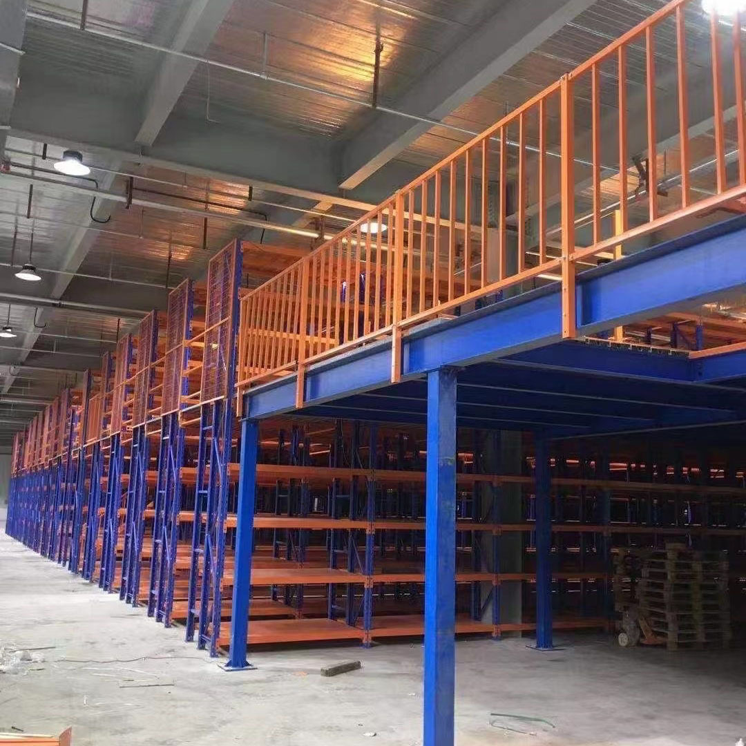 二层钢平台搭建可根据要求设计材料拆装方便
